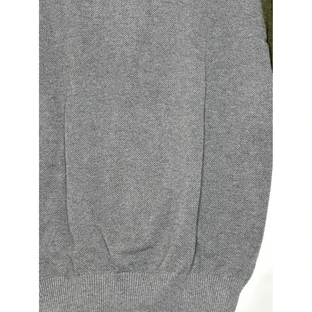 Rule‎ 18 Bobby Jones Mens XL 1/4 Zip Pima Cotton Sweater Evergreen Gray Pullover